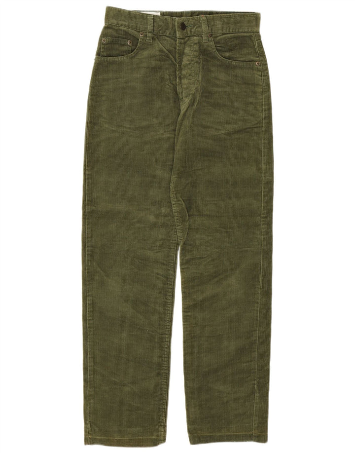 UNIFORM Γυναικείο ίσιο κοτλέ παντελόνι W29 L28 Χακί βαμβακερό