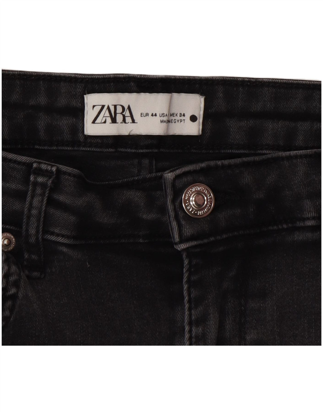Zara Γυναικείο Τζιν με φλάντζα EU 44 XL W34 L34 Γκρι