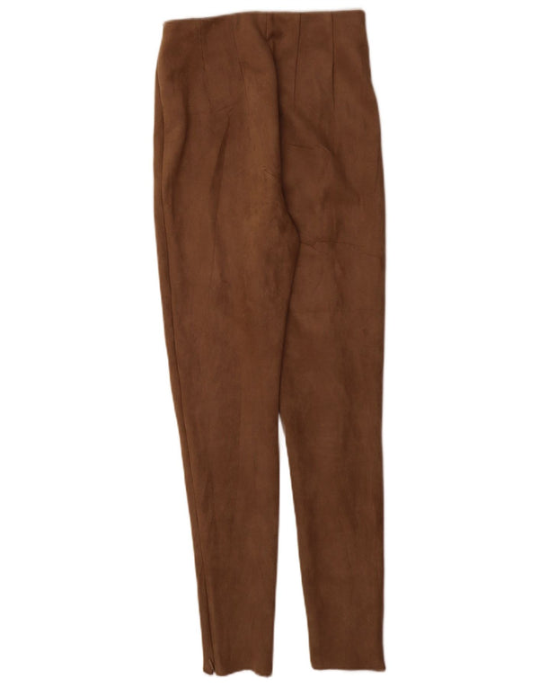 Zara Γυναικείο Skinny Casual Παντελόνι XS W24 L29 Beige Polyester