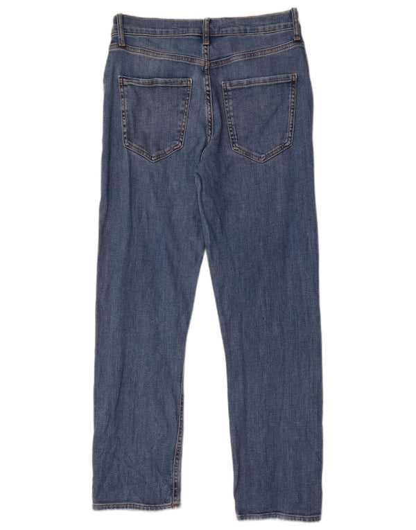 Zara Γυναικείο Straight Jeans EU 40 Medium W30 L27 Μπλε βαμβακερό