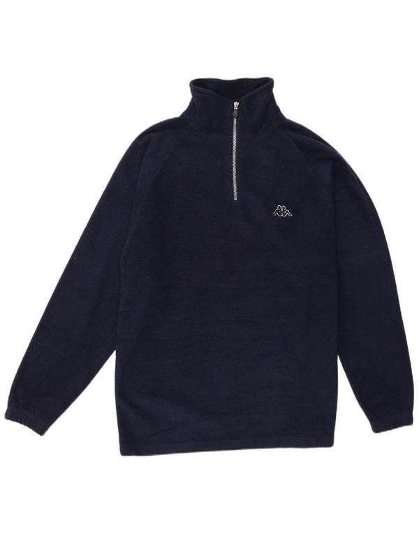 Kappa Ανδρικό φερμουάρ Fleece Jumper Μικρό Navy Blue Polyester