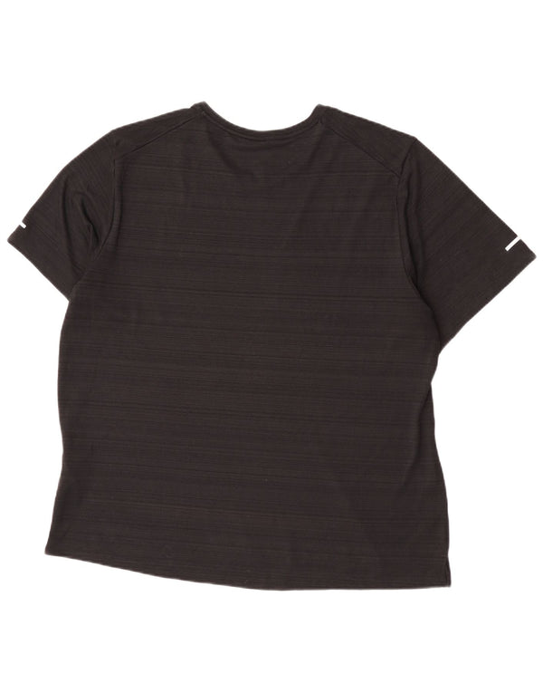 Γυναικείο T-shirt Nike Dri Fit Top UK 18 XL Μαύρο ριγέ πολυεστέρα