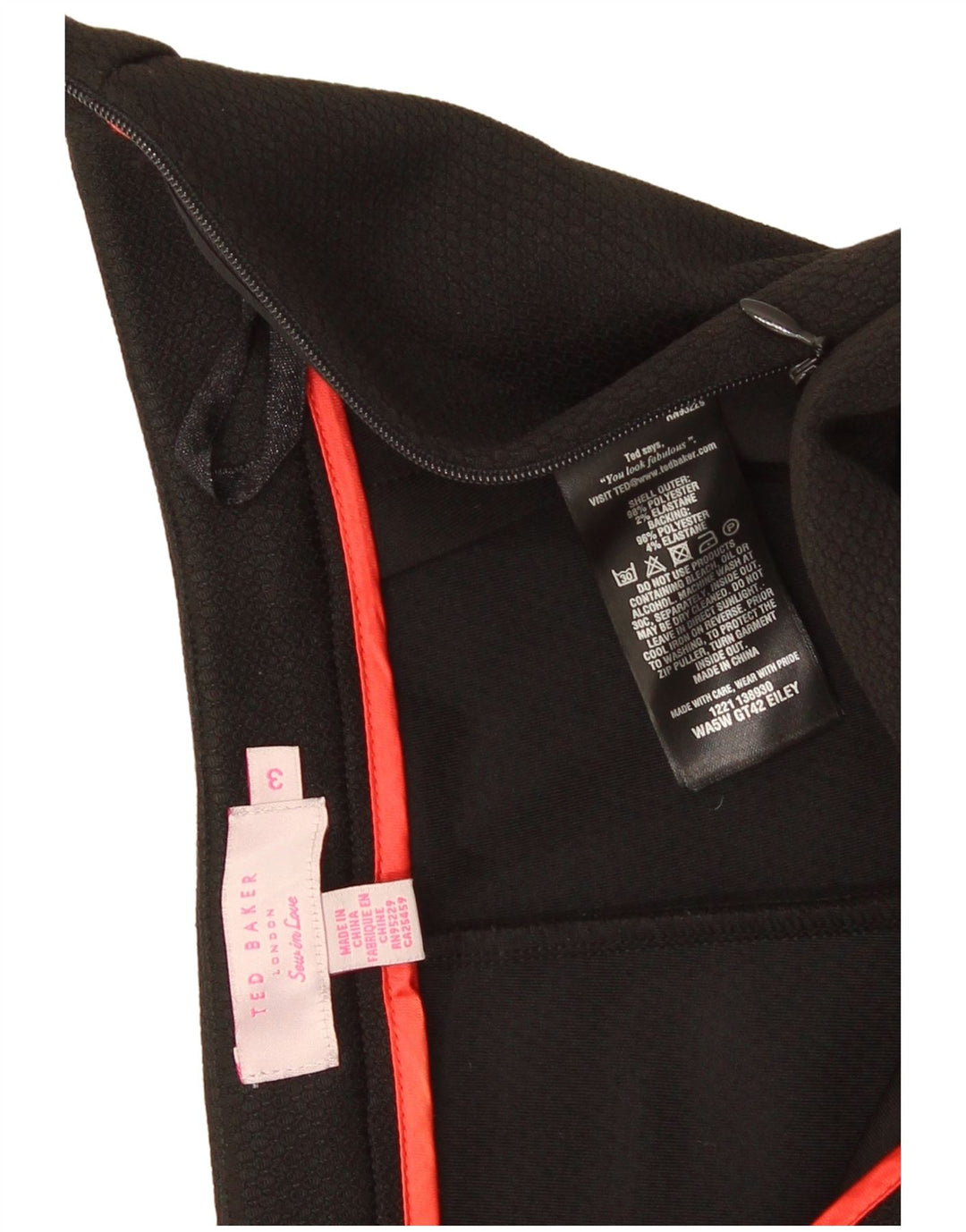 Γυναικείο Skinny Casual Παντελόνι Ted Baker Μέγεθος 3 Medium W29 L28 Μαύρο