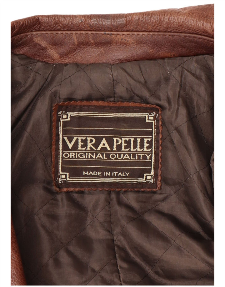 Vintage Ανδρικό Δερμάτινο Μπουφάν UK 38 Δερμάτινο Μεσαίο Καφέ