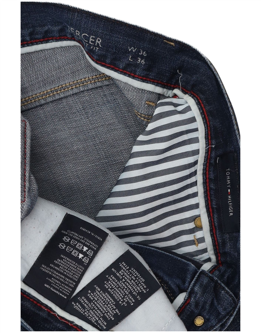 TOMMY HILFIGER Ανδρικό τζιν Mercer Straight W36 L36 Μπλε βαμβακερό