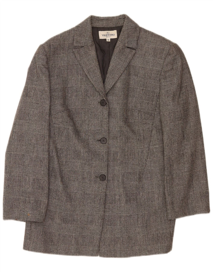 Valentino Γυναικείο σακάκι σακάκι με 3 κουμπιά UK 12 Medium Grey Houndstooth