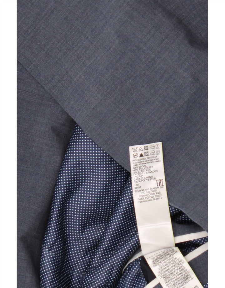 Marks & Spencer Ανδρικό σακάκι με 2 κουμπιά μπλέιζερ UK 46 3XL μπλε μαλλί