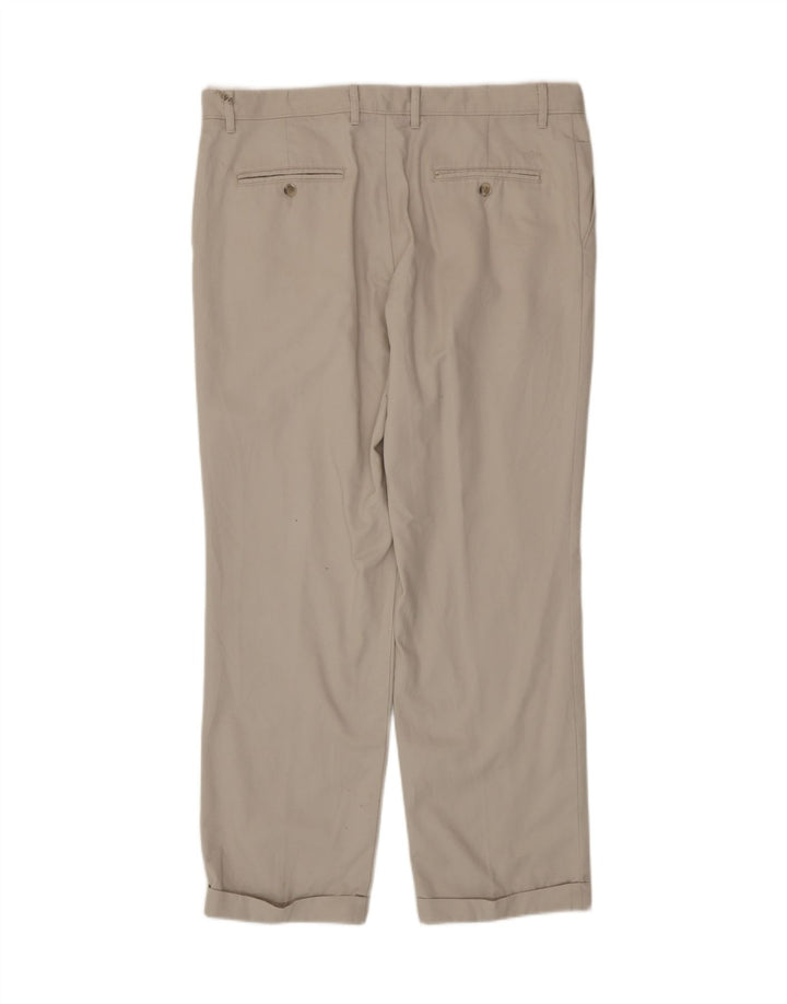 DOCKERS Ανδρικό παντελόνι Chino με καρφίτσα W38 L32 από λευκό βαμβακερό