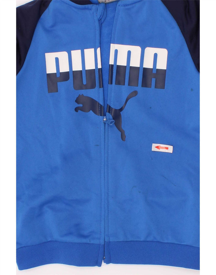 Puma Boys Graphic αθλητική φόρμα Top μπουφάν 2-3 ετών Μπλε χρώματος πολυεστέρας