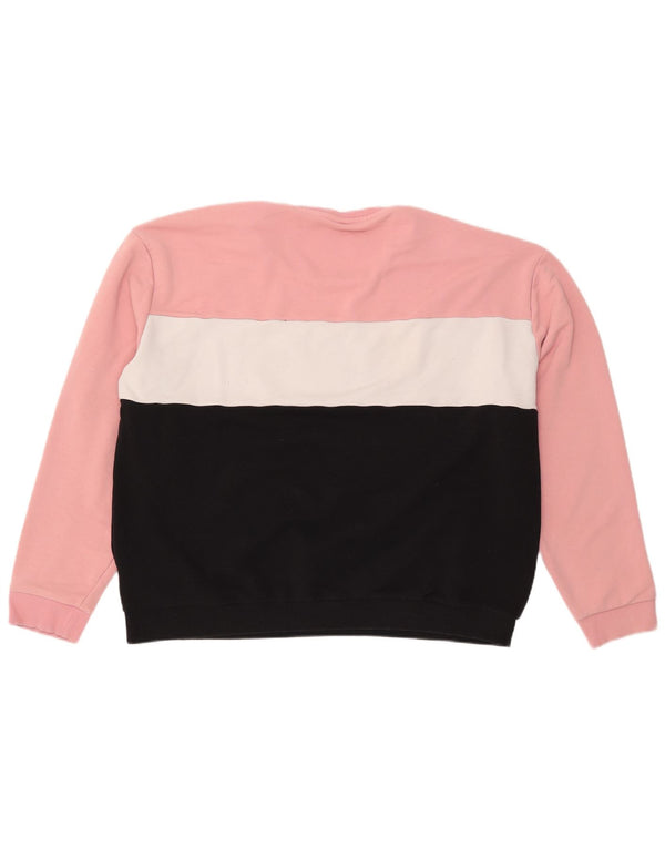 Γυναικείο γραφικό φούτερ FILA Jumper UK 24 4XL Pink Colourblock Βαμβακερό