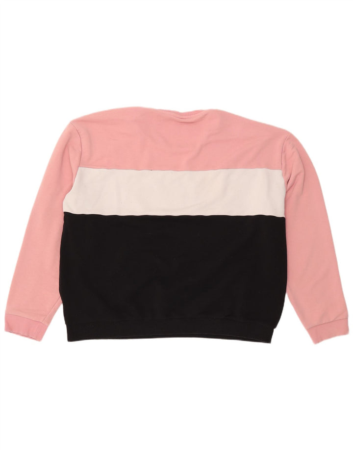 Γυναικείο γραφικό φούτερ FILA Jumper UK 24 4XL Pink Colourblock Βαμβακερό