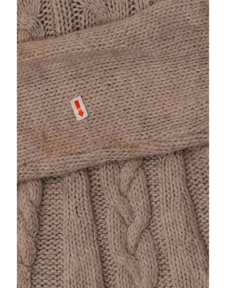 Marks & Spencer Γυναικείο πουλόβερ με ρολό λαιμόκοψη UK 10 Small Grey Acrylic