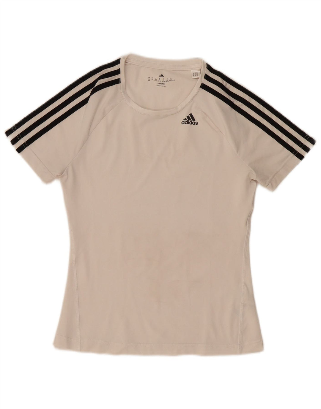 Adidas Γυναικείο T-Shirt Climalite Top UK 4/6 XS Off White Polyester