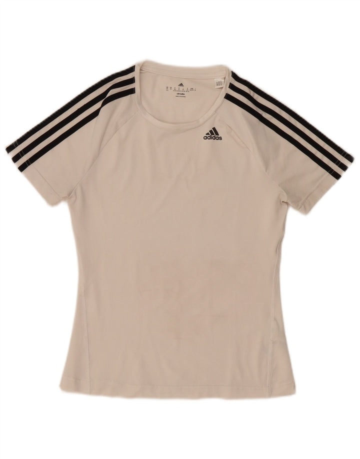 Adidas Γυναικείο T-Shirt Climalite Top UK 4/6 XS Off White Polyester