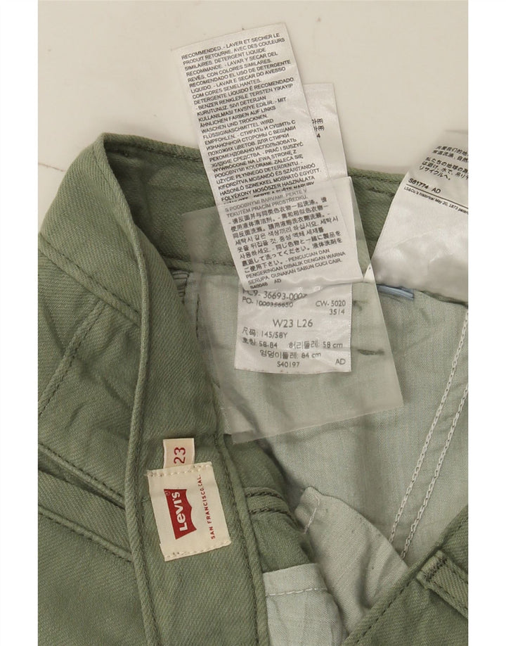 Γυναικείο ίσιο παντελόνι Cargo Levi's W23 L26 Πράσινο βαμβακερό