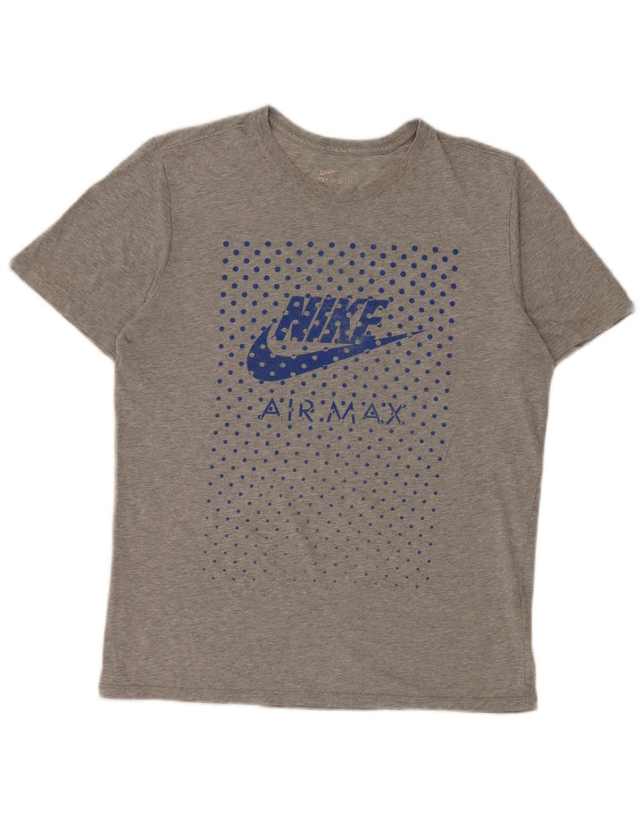 Ανδρικό μπλουζάκι Nike Air Max με γραφικό μπλουζάκι μεσαίου γκρι βαμβακερό