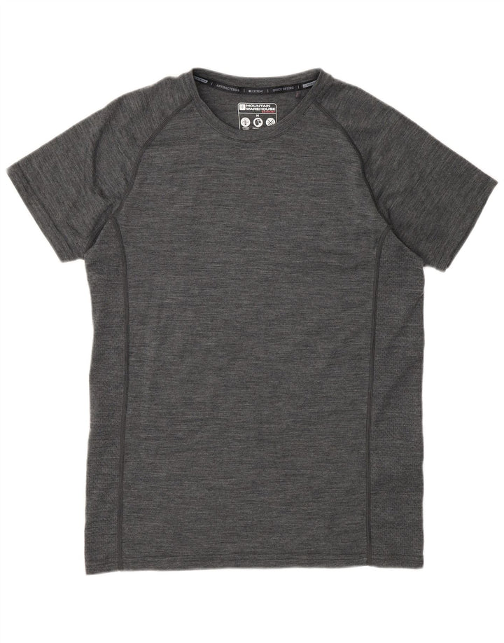 Ανδρικό T-Shirt Mountain Warehouse Top Medium Grey Flecked Merino Wool