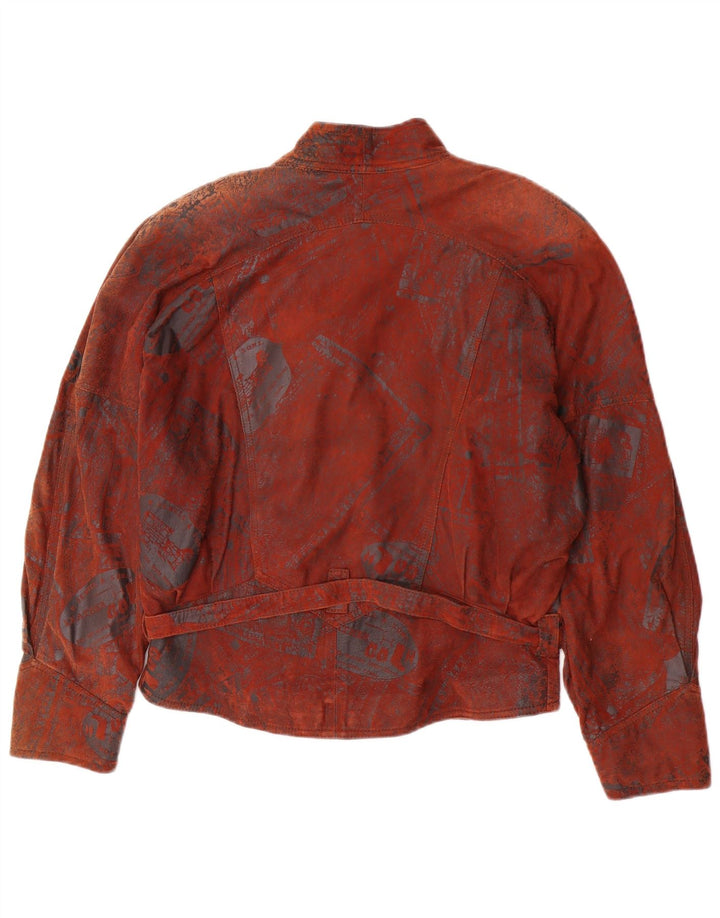 Maddox Γυναικείο Δερμάτινο Μπουφάν υπερμεγέθη EU 40 Medium Burgundy Leather