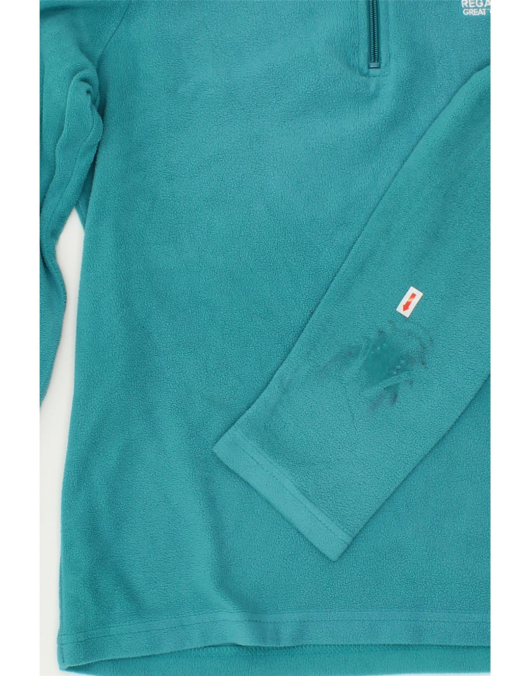 REGATTA Womens Zip Neck Fleece Jumper UK 12 Medium  Blue Polyester Vintage Regatta and Second-Hand Regatta from Messina Hembry 