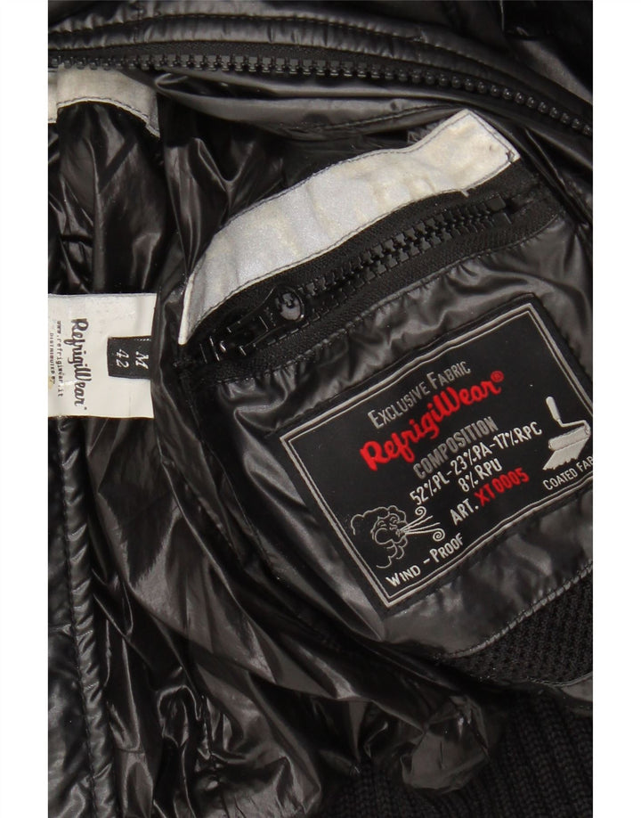 REFRIGIWEAR Γυναικείο μπουφάν με κουκούλα IT 42 μεσαίο μαύρο πολυαμίδιο
