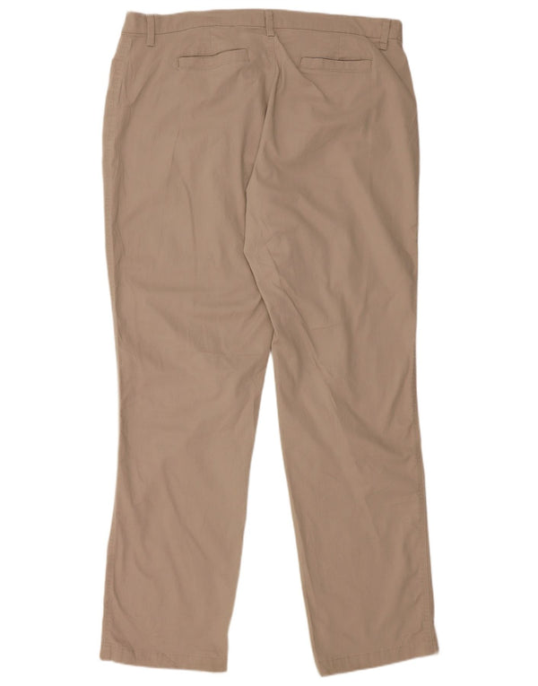 LEE Mens Riders Straight παντελόνι Chino US 18 XL W40 L33 Μπεζ βαμβακερό