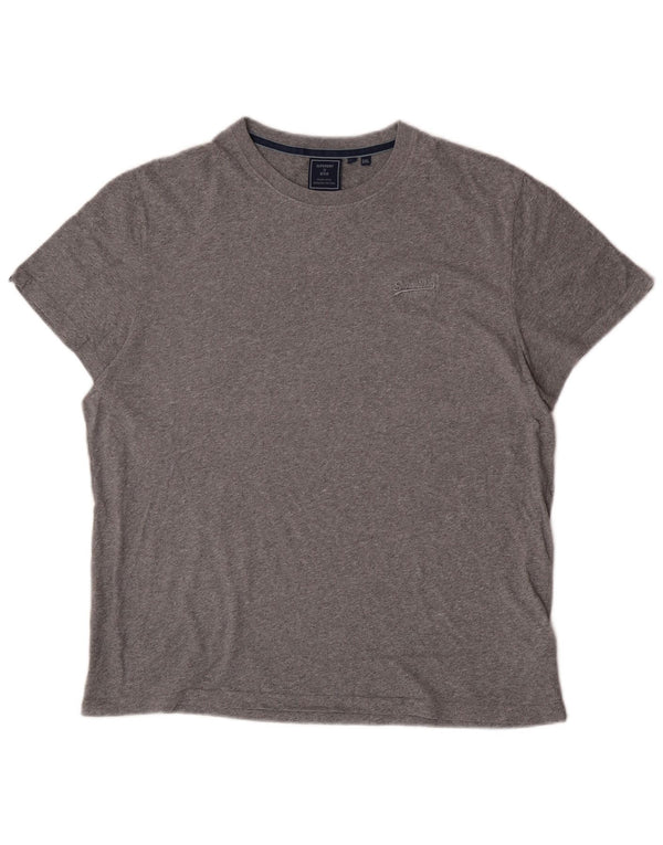 Superdry Γυναικείο T-Shirt Top 2XL Γκρι βαμβακερό