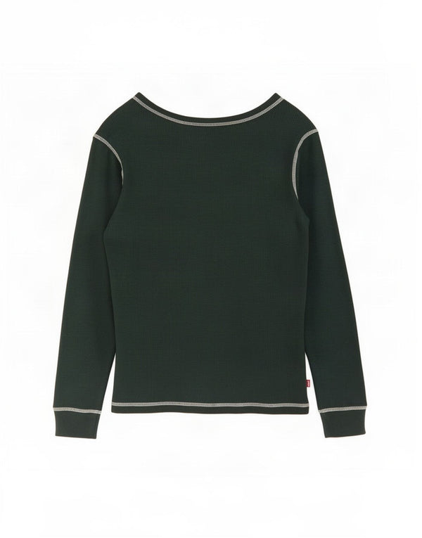Γυναικείο τοπ Levi's μακρυμάνικο UK 18 XL πράσινο βαμβακερό