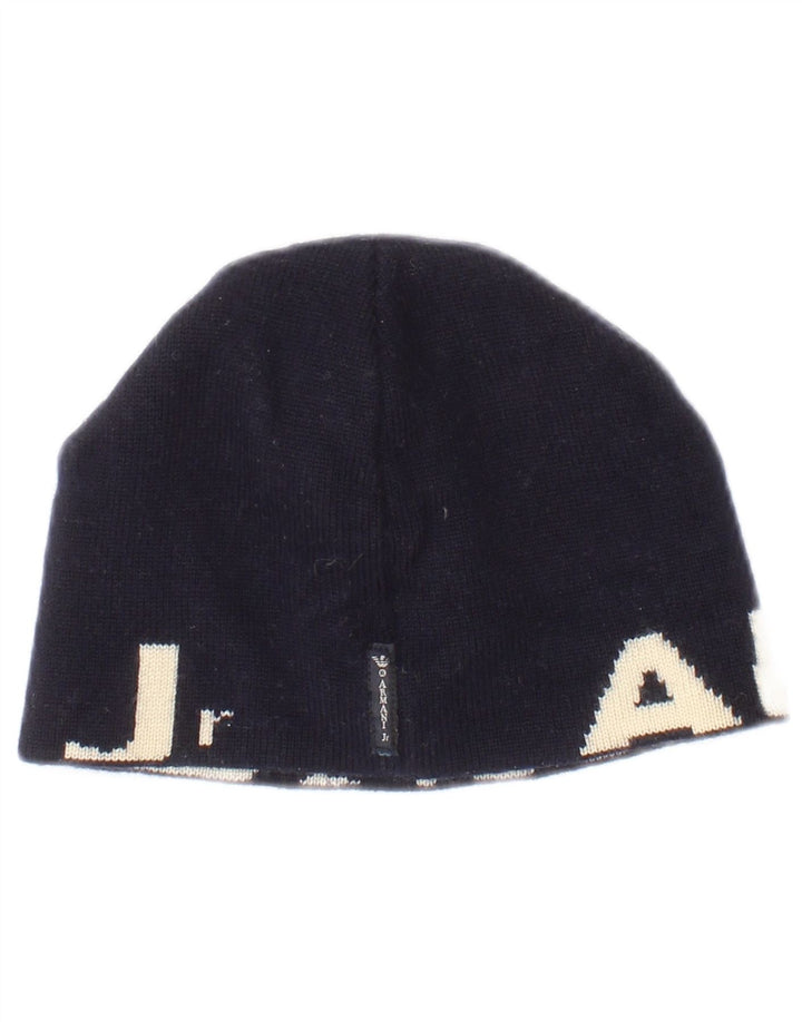 Armani Junior Boys Graphic Knit Beanie Καπέλο One Size Navy Blue Colourblock