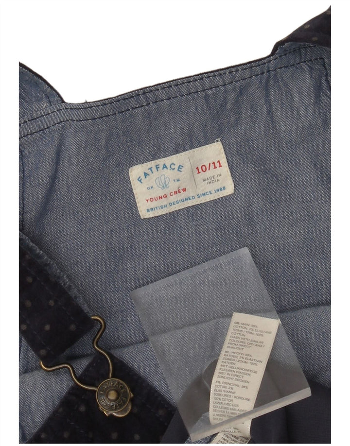 FAT FACE Κοριτσίστικα φούστα Dungaree 10-11 ετών W26 Μπλε ναυτικό βαμβάκι με στίγματα