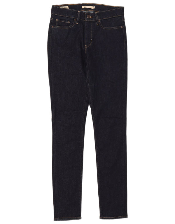 Levi's Womens 311 Shaping Skinny Jeans W28 L32 Navy Blue Cotton