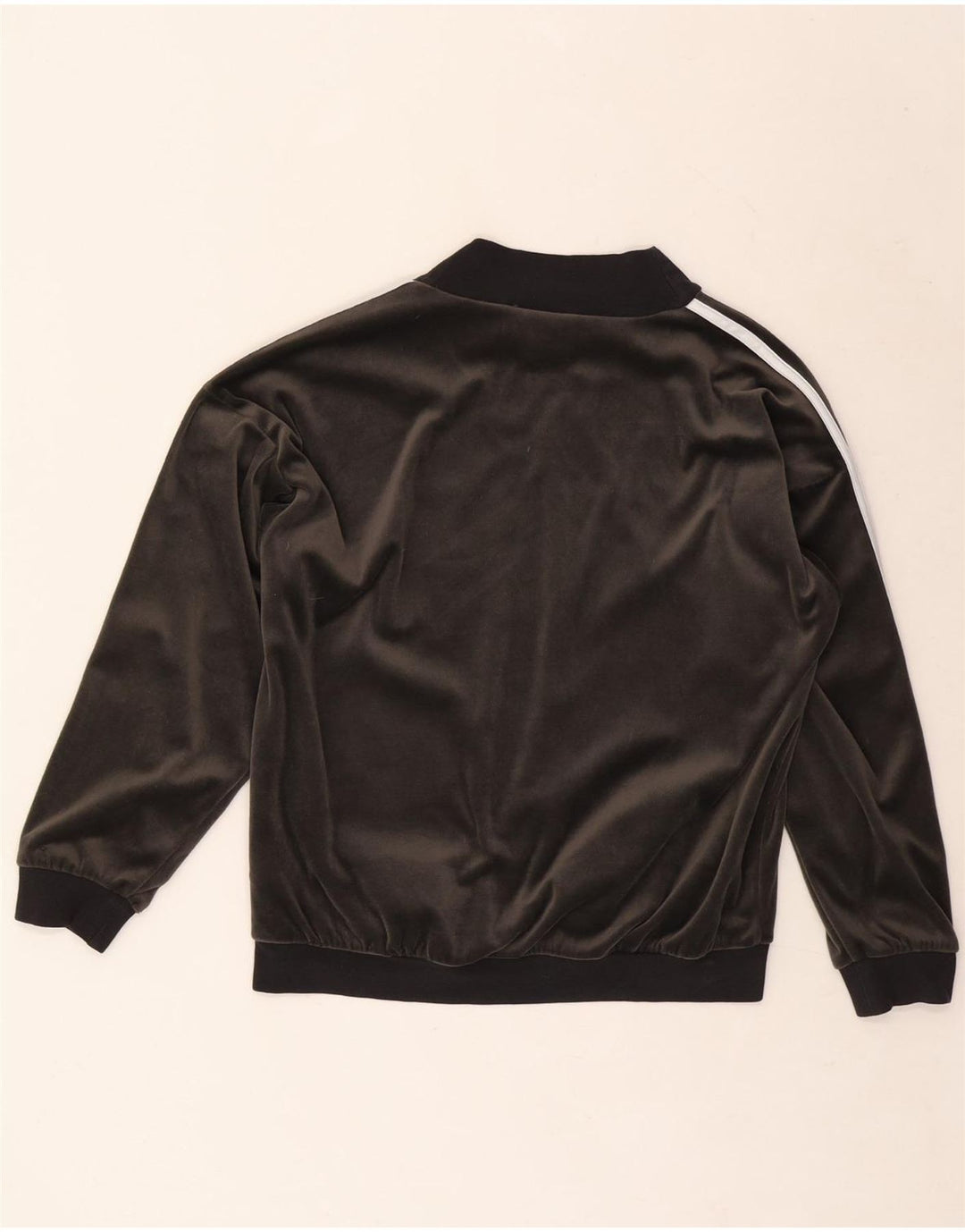 Βελούδινο φούτερ Adidas για κορίτσια, γκρι πολυεστέρας 11-12 ετών
