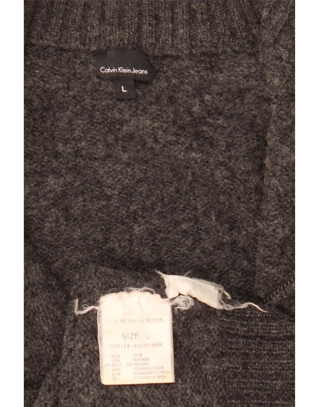 Γυναικεία ζακέτα Calvin Klein UK 16 Large Grey Wool