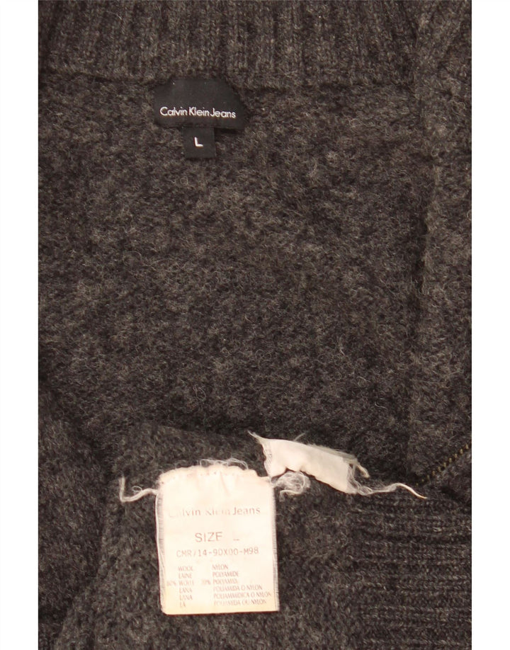 Γυναικεία ζακέτα Calvin Klein UK 16 Large Grey Wool