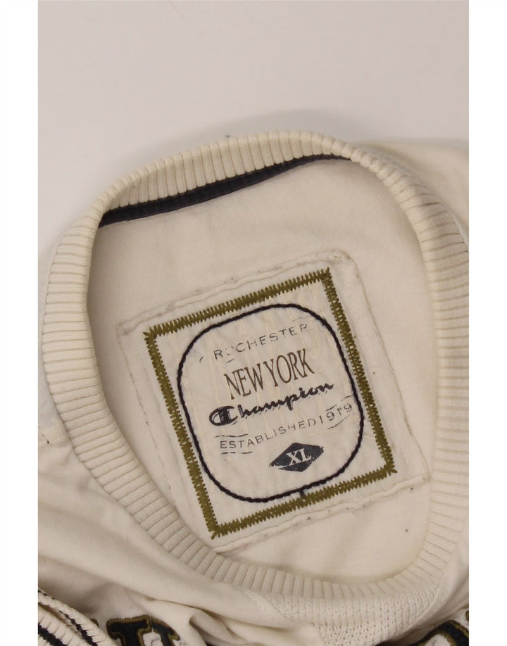 Champion Womens Graphic T-Shirt Top UK 18 XL White