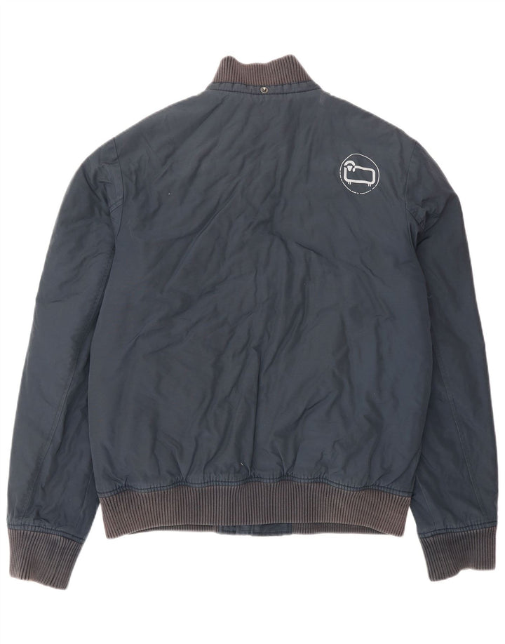 Woolrich Mens Utility Jacket UK 40 Large Navy Blue Cotton