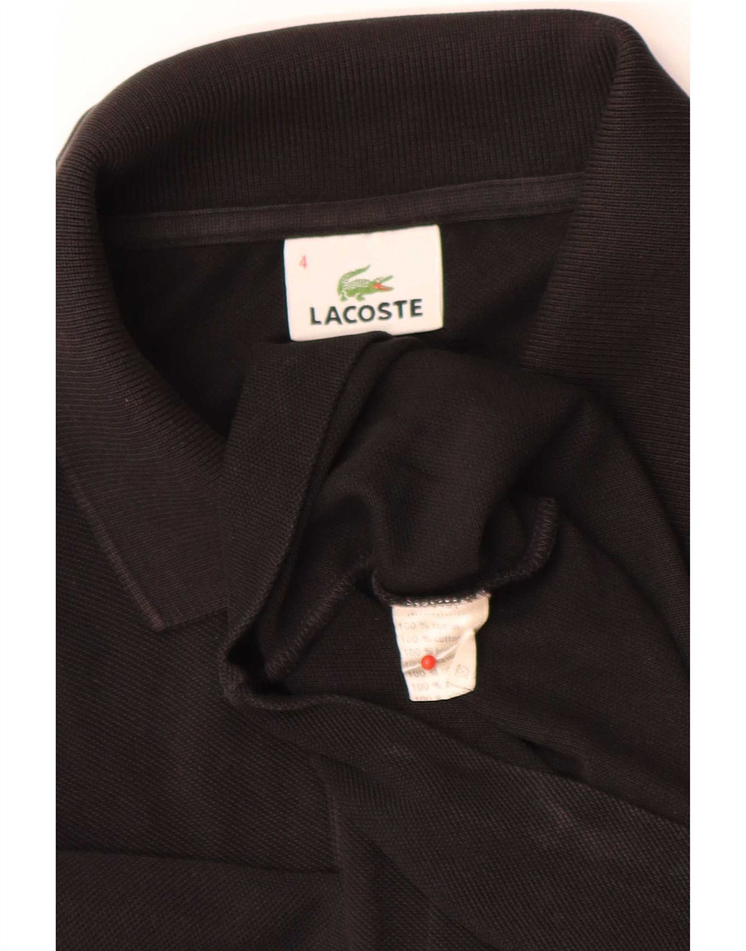 Lacoste Ανδρικό μακρυμάνικο μπλουζάκι πόλο με κανονική εφαρμογή, Μέγεθος 4 Μεσαίο μαύρο βαμβακερό