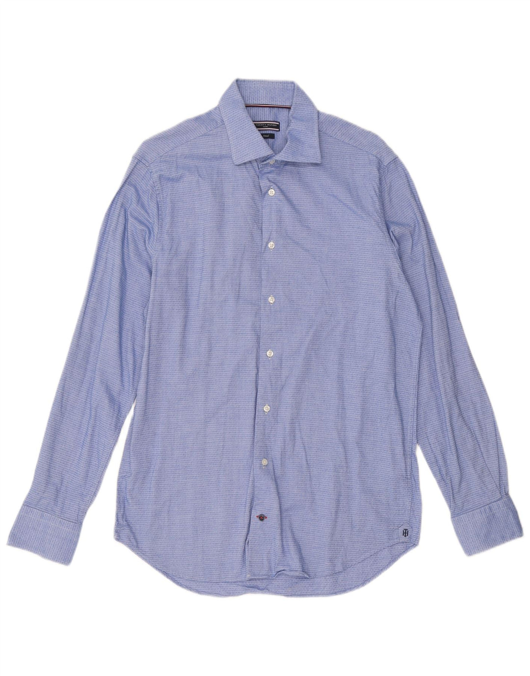 Ανδρικό πουκάμισο Tommy Hilfiger μέγεθος 40 15 3/4 Medium Blue Geometric Cotton