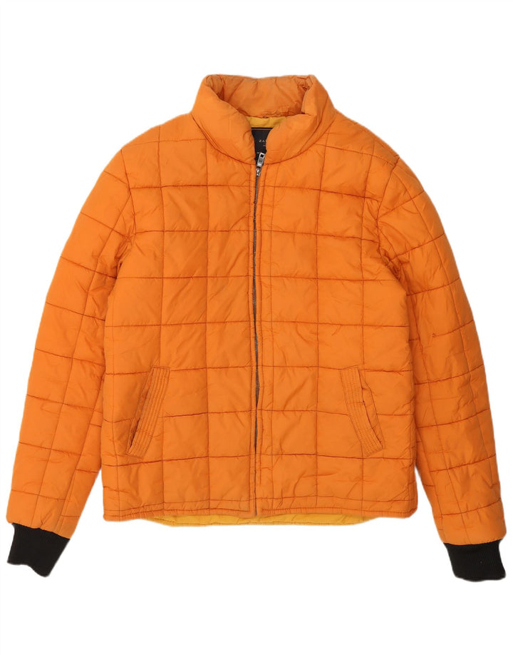 Zara Ανδρικό μπουφάν με επένδυση UK 38 Medium Orange Colourblock Polyester