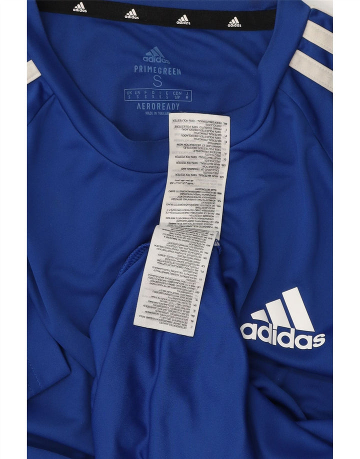 Ανδρικό T-Shirt Climalite ADIDAS Top Small Blue Polyester