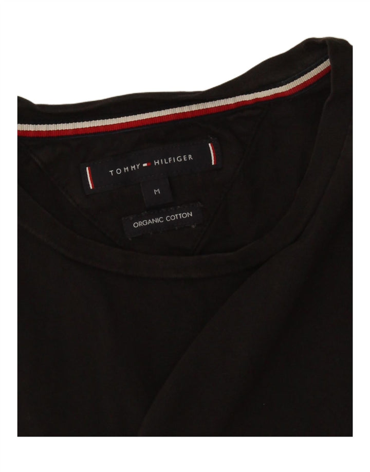 Ανδρικό γραφικό T-Shirt Tommy Hilfiger Top Μεσαίο μαύρο βαμβακερό
