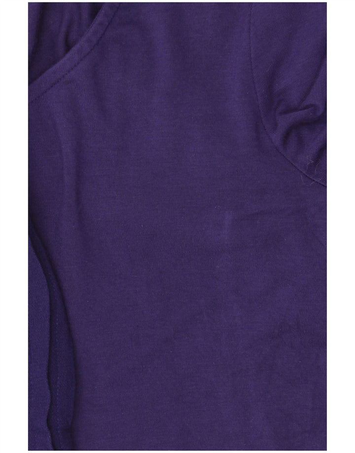WHITE STUFF Γυναικείο τοπ μακρυμάνικο UK 10 Small Purple Viscose