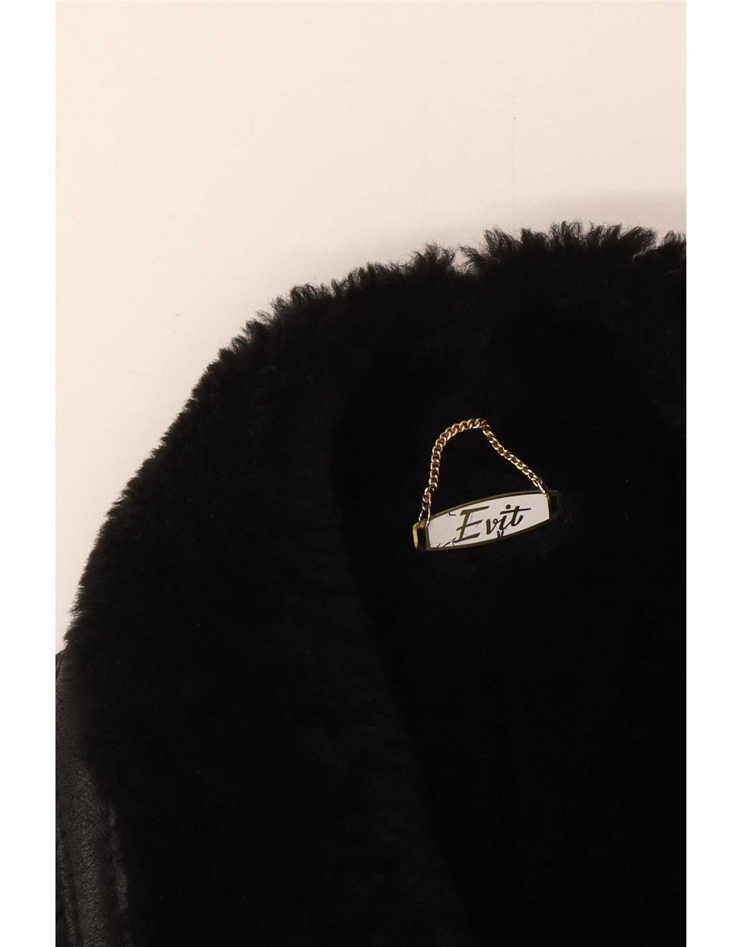 Vintage Ανδρικό Shearling Jacket UK 44 2XL Black Shearling