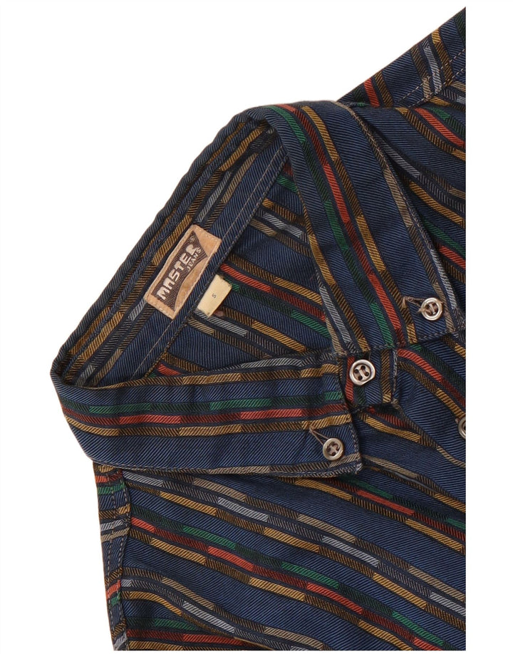 Master Ανδρικό Φανελένιο Πουκάμισο Μικρό Μπλε Ριγέ