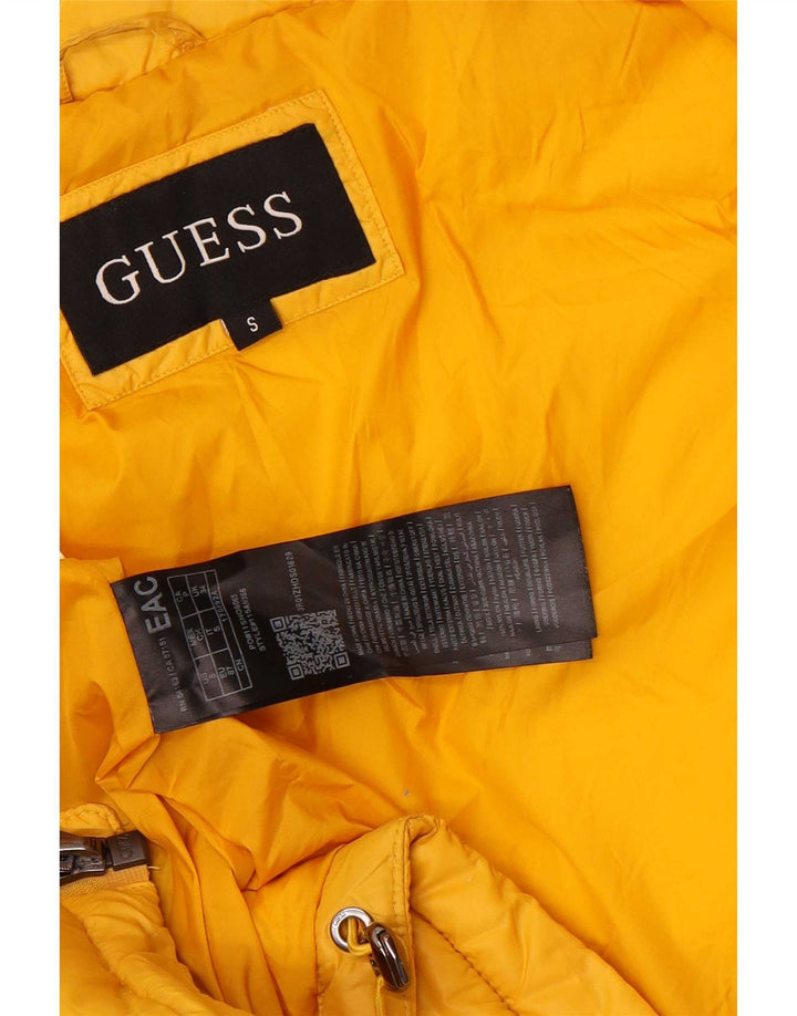 Guess Ανδρικό μπουφάν με κουκούλα UK 36 Small Yellow Nylon