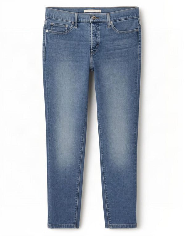 Levi's Womens 311 Crop Shaping Skinny Jeans W29 L25 Blue Cotton