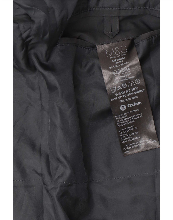 Marks & Spencer Ανδρική καμπαρντίνα UK 38/40 Medium Black Polyester