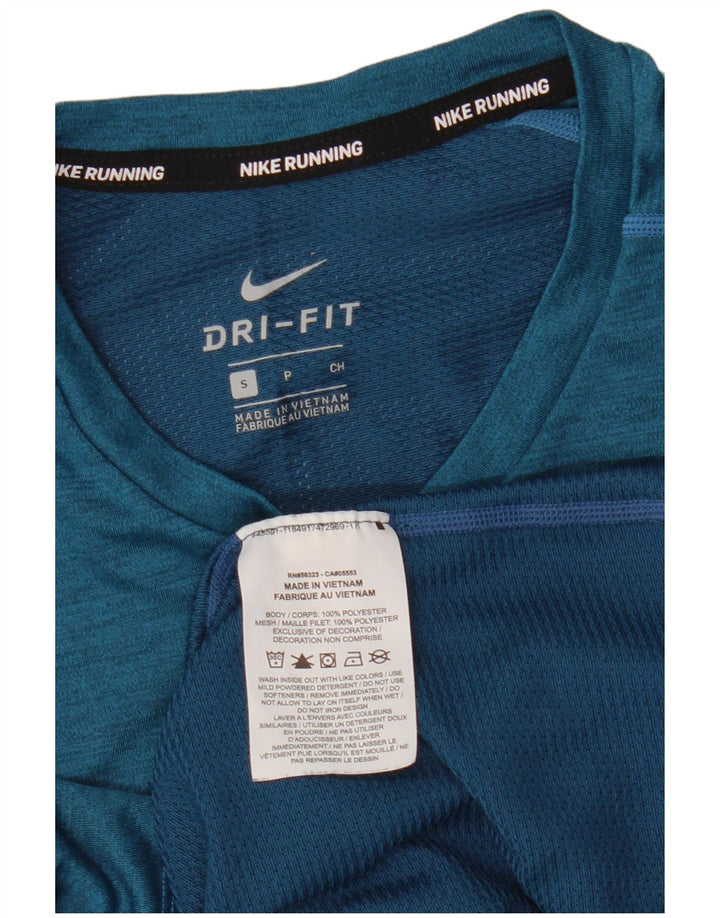Ανδρικό μπλουζάκι Nike Dri Fit Top Small Blue Colorblock Polyester