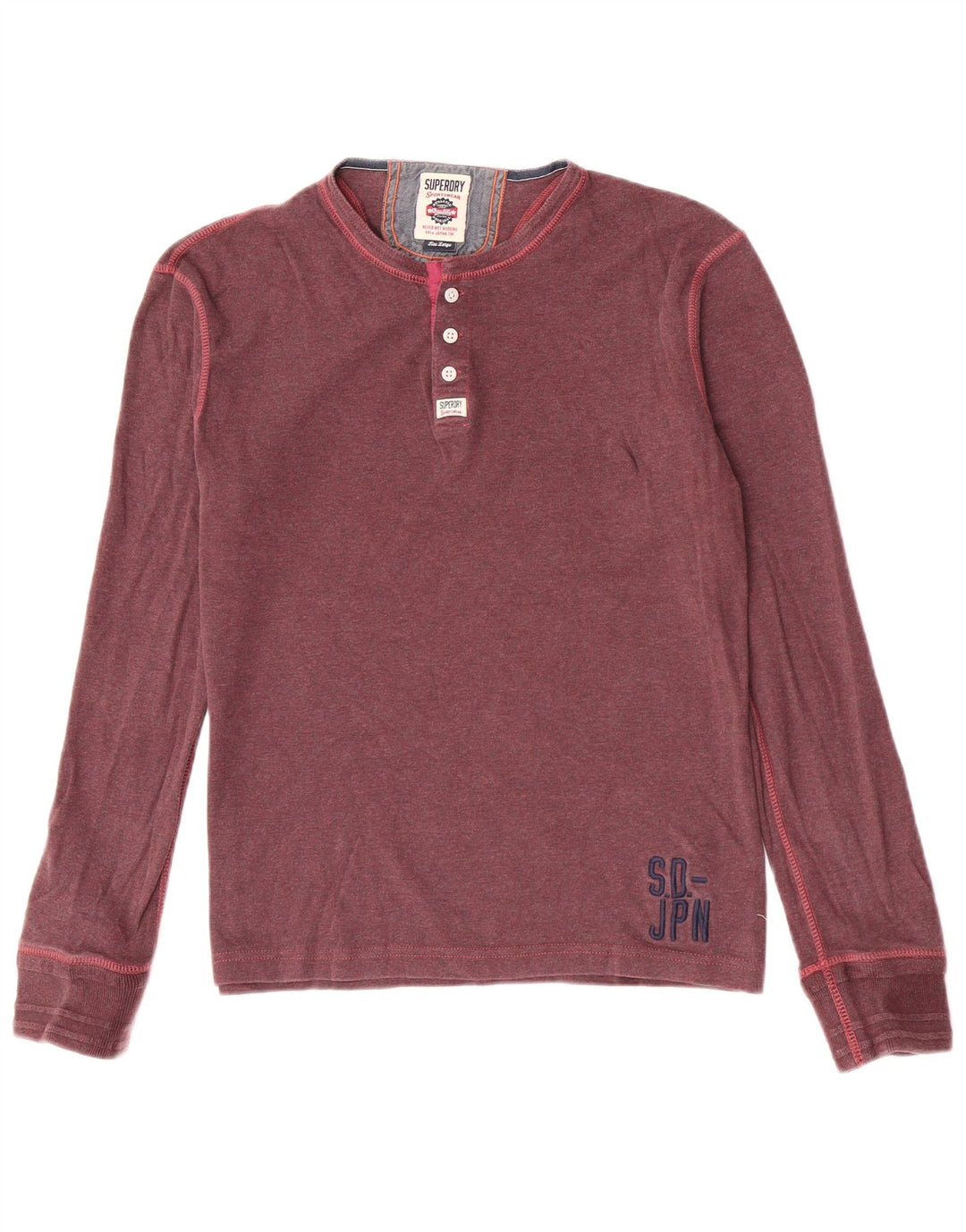 Superdry Ανδρικό μπλουζάκι Slim Fit Μακρυμάνικο μεγάλο βαμβακερό βαμβακερό