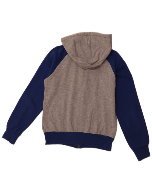 Γυναικείο πουλόβερ ADIDAS με φερμουάρ κουκούλα IT 38 XS Γκρι βαμβακερό χρώμα