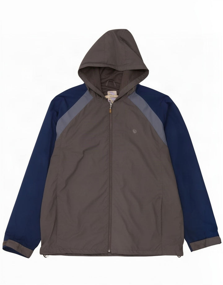 Ανδρικό μπουφάν βροχής με κουκούλα Fat Face UK 42 XL Γκρι πολυεστέρας